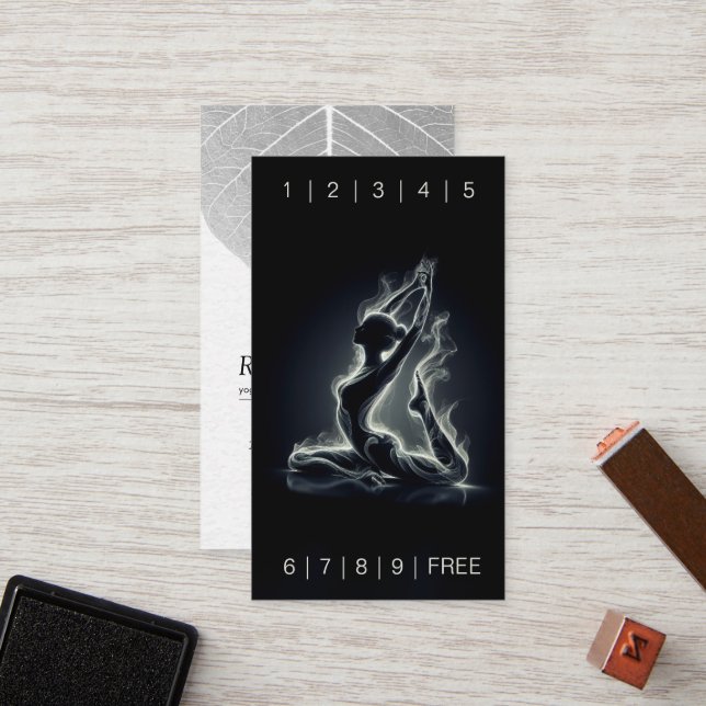 Yoga Reiki Instructor Pose Treuekarte (Vorderseite/Rückseite Beispiel)