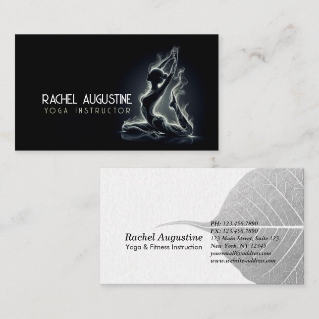 Yoga Reiki Instructor Pose Visitenkarte (Vorne/Hinten)