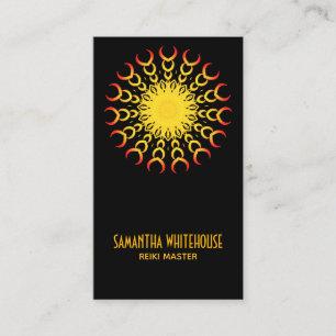 Yoga Reiki Mandala Sun Carte de visite Abstrait