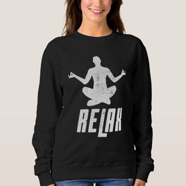 Yoga Relax Spirituelle Medizin Yogis Posen Fitnes Sweatshirt (Vorderseite)