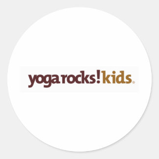Yoga Rocks! Bekleidung Runder Aufkleber