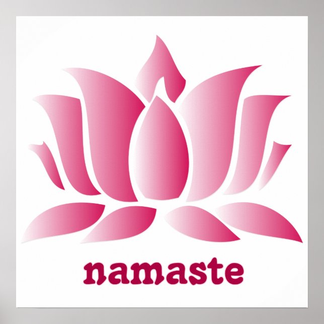 Yoga Rosa Lotus namaste Poster (Vorne)