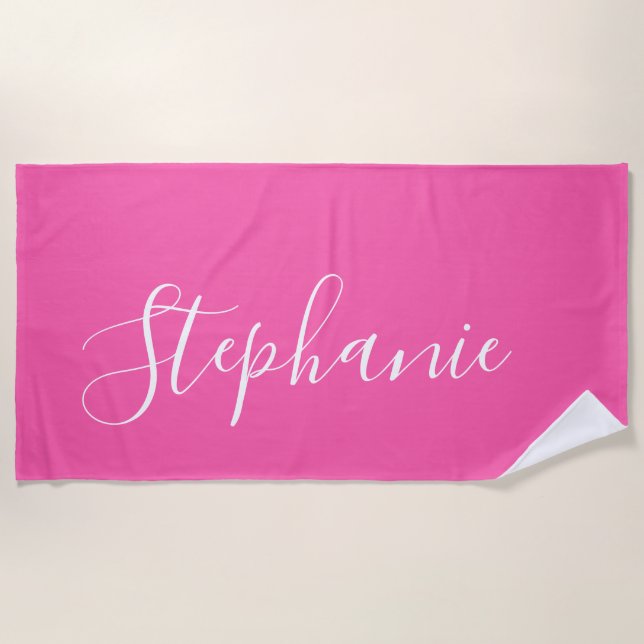 Yoga rose Manteau monogramme serviette de yoga (Devant)
