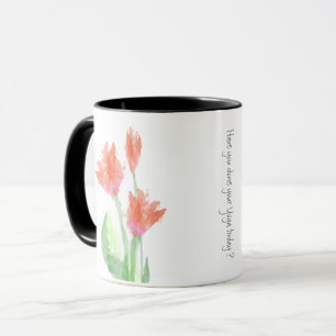 Yoga-rote Tulpe-Tasse Tasse