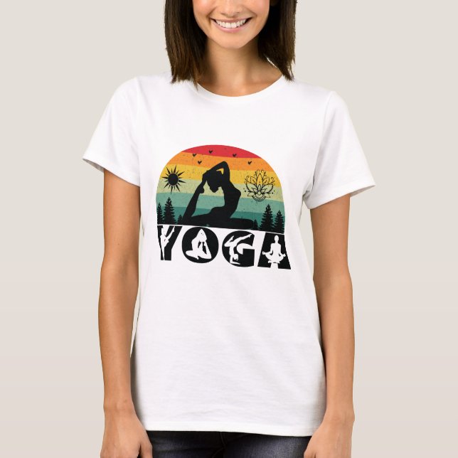 Yoga - Ruhe, Liebe und Licht T-Shirt (Vorderseite)