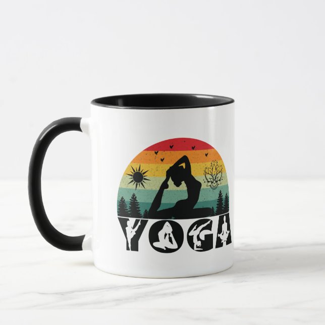Yoga - Ruhe, Liebe und Licht Tasse (Links)