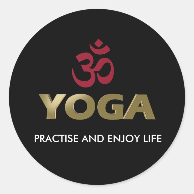 Yoga Runder Aufkleber (Vorderseite)