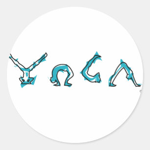 Yoga Runder Aufkleber