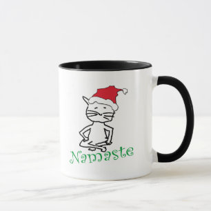 Yoga Santa Cat Geschenke Tasse