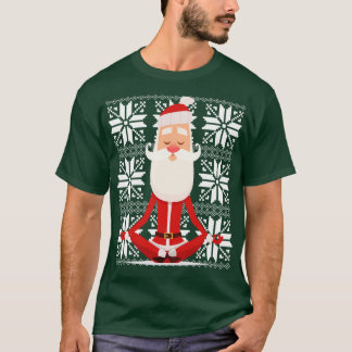 Yoga Santa meditation Ugly Christmas Sweater Desig T-Shirt