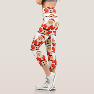 Yoga Santa Namaste Meditation Weihnachten Urlaub Capri Leggings