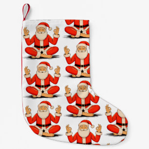 Yoga Santa Namaste Meditation Weihnachten Urlaub Kleiner Weihnachtsstrumpf