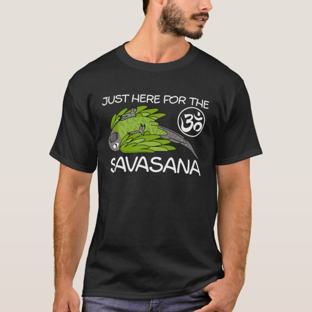 Yoga Savasana Parrot Dusky bestieg Concours T-Shirt (Vorderseite)