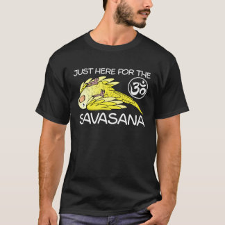 Yoga Savasana Parrot Yellow Lutino Monk Parakeet Q T-Shirt