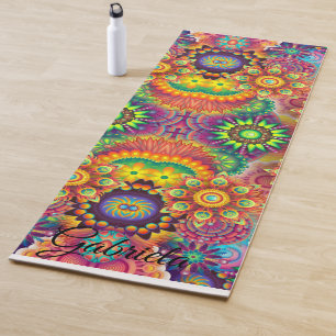 Yoga schöne Farben Fitness Personalisiert YOGA Yogamatte