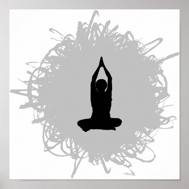 Yoga Scribble Style Poster (Vorne)
