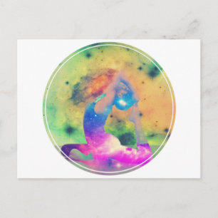 Yoga Series Universe King Pigeon Postkarte