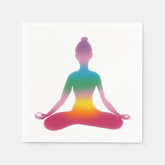 Yoga, serviettes en papier de méditation (Devant)