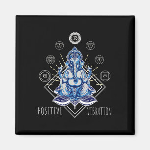 Yoga-Shirt Ganesha Gott Chakra Meditation Geschenk Magnet