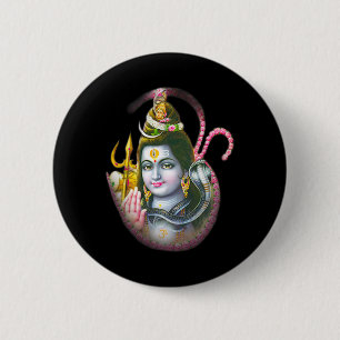 Yoga-Shirts Spirituell Hindu Gott Krishna Meditati Button