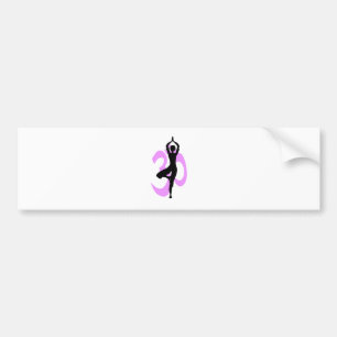 Yoga-Silhouette Autoaufkleber