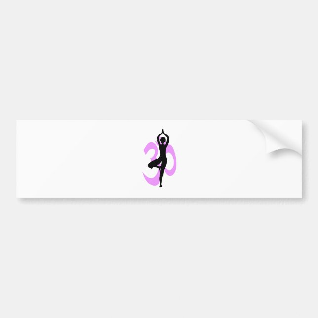 Yoga-Silhouette Autoaufkleber (Vorne)