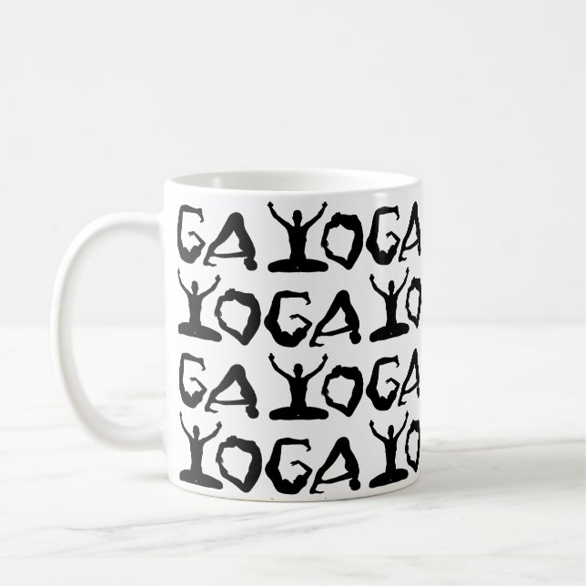 Yoga-Silhouetten Kaffeetasse (Links)