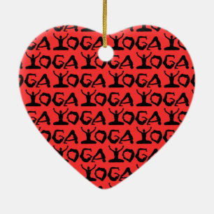 Yoga Silhouettes Keramik Ornament