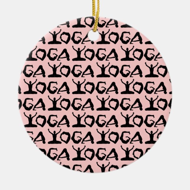 Yoga Silhouettes Keramikornament (Vorne)