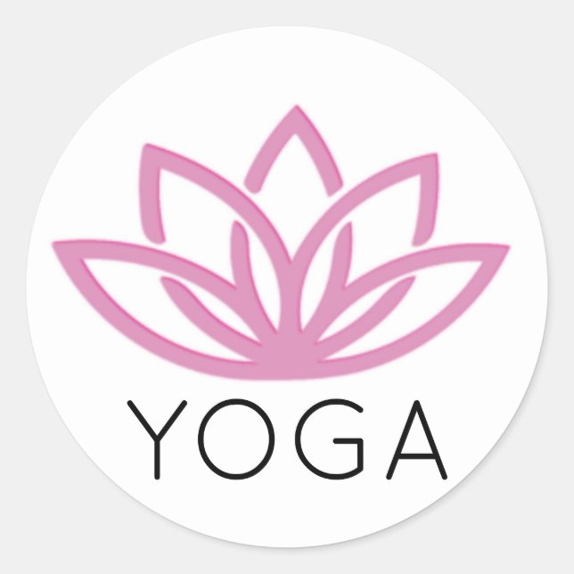 Yoga Simple Lotus Sticker (Vorderseite)