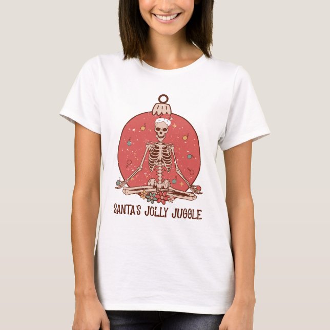 Yoga Skeleton 2023 - Einzigartiger Ferienhaus Orna T-Shirt (Vorderseite)