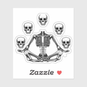Yoga Skeleton Aufkleber