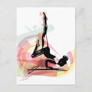 Yoga-Skizze Postkarte