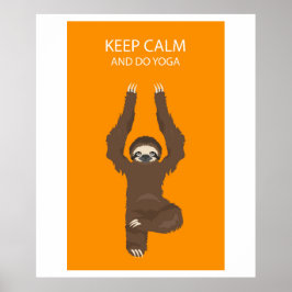 Yoga-Sloth-Poster Poster