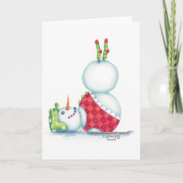 yoga snowman carte de noël / flair scandinave