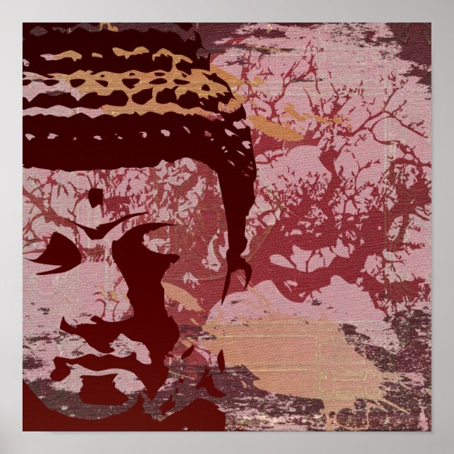 Yoga Speak: Buddha Tree Print Poster (Vorne)