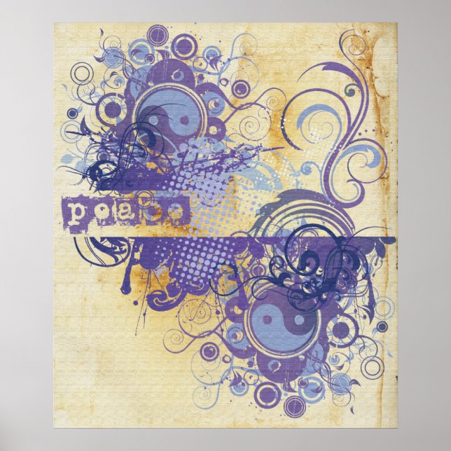 Yoga Speak: Lila Frieden Chakra Poster (Vorne)