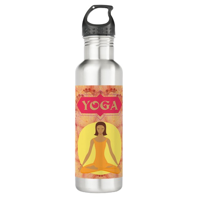 Yoga Spirit Thermos Edelstahlflasche (Vorderseite)