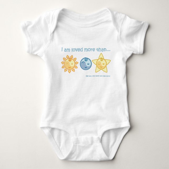 Yoga spricht Baby: Ich werde geliebt Baby Strampler (Vorderseite)