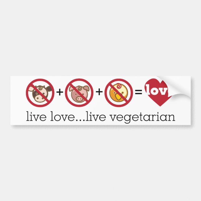 Yoga spricht: LiveLiebe-… Livevegetarier Autoaufkleber (Vorne)