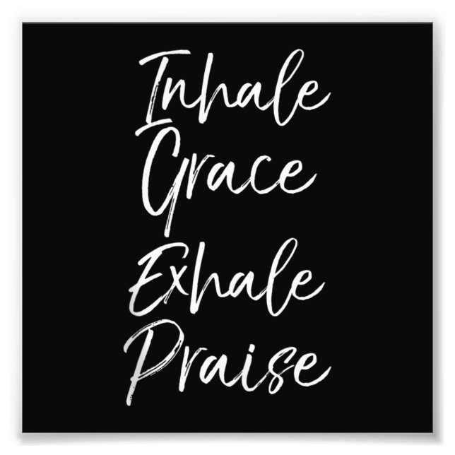 Yoga Sprichwort Inhalieren Grace Exhale Lounge Yog Fotodruck (Vorne)