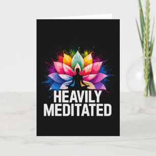 Yoga stark meditierte Lotusblume Wasserfarbe Zen Karte