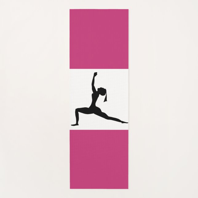 Yoga Stehend Silhouette Lady Yogamatte (Vorderseite)
