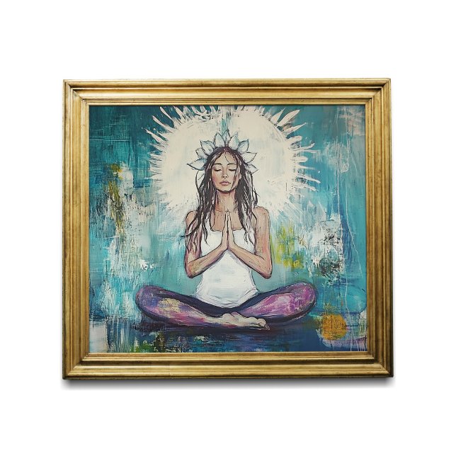 Yoga Studio Art - Meditation Pose - Gebet Kunst Poster (Yoga Art Poster)