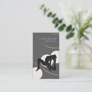 Yoga Studio Business Card Bohemisch Earth Tones Visitenkarte