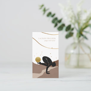 Yoga Studio Business Card Bohemisch Earth Tones Visitenkarte
