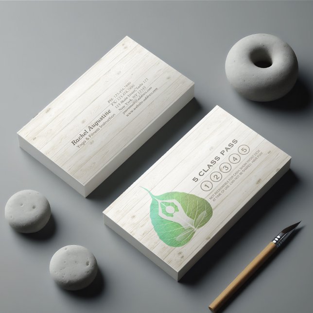 Yoga Studio Class Pass Meditation Pose Bodhi Leaf Treuekarte (Von Creator hochgeladen)