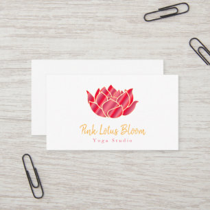 Yoga Studio für berufliche Lotus-Logos Visitenkarte
