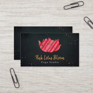 Yoga Studio für berufliche Lotus-Logos Visitenkarte