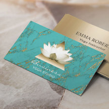 Yoga Studio Gold Lotus Modernes Türkis & Gold